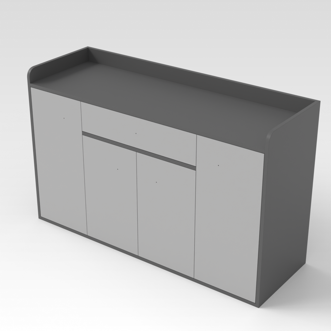 Sky Gray & Light Gray Shoe Cabinet