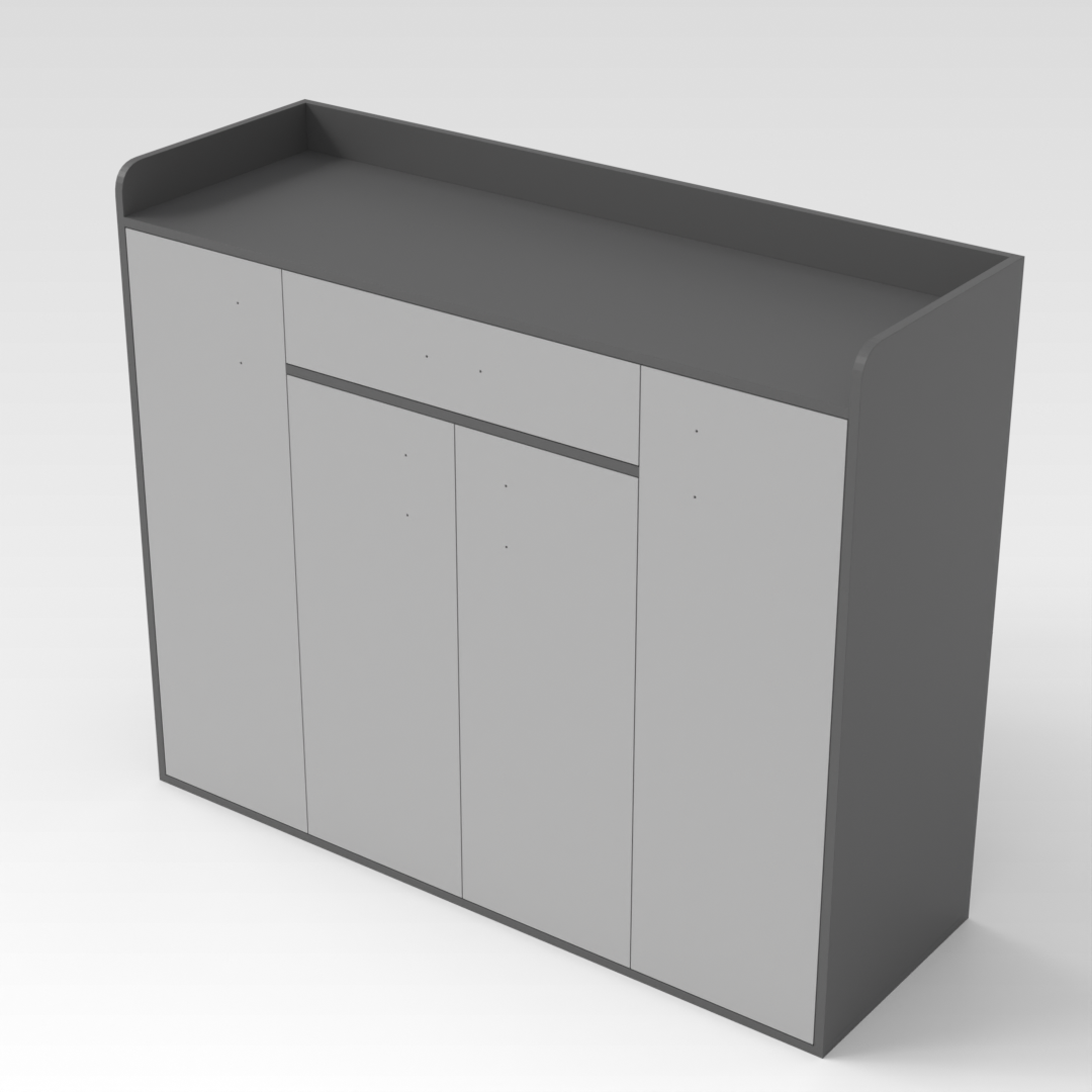 Sky Gray Shoe Cabinet