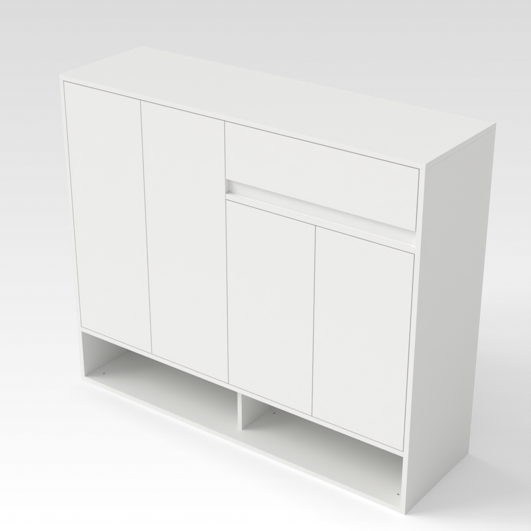 Warm White Shoe Cabinet
