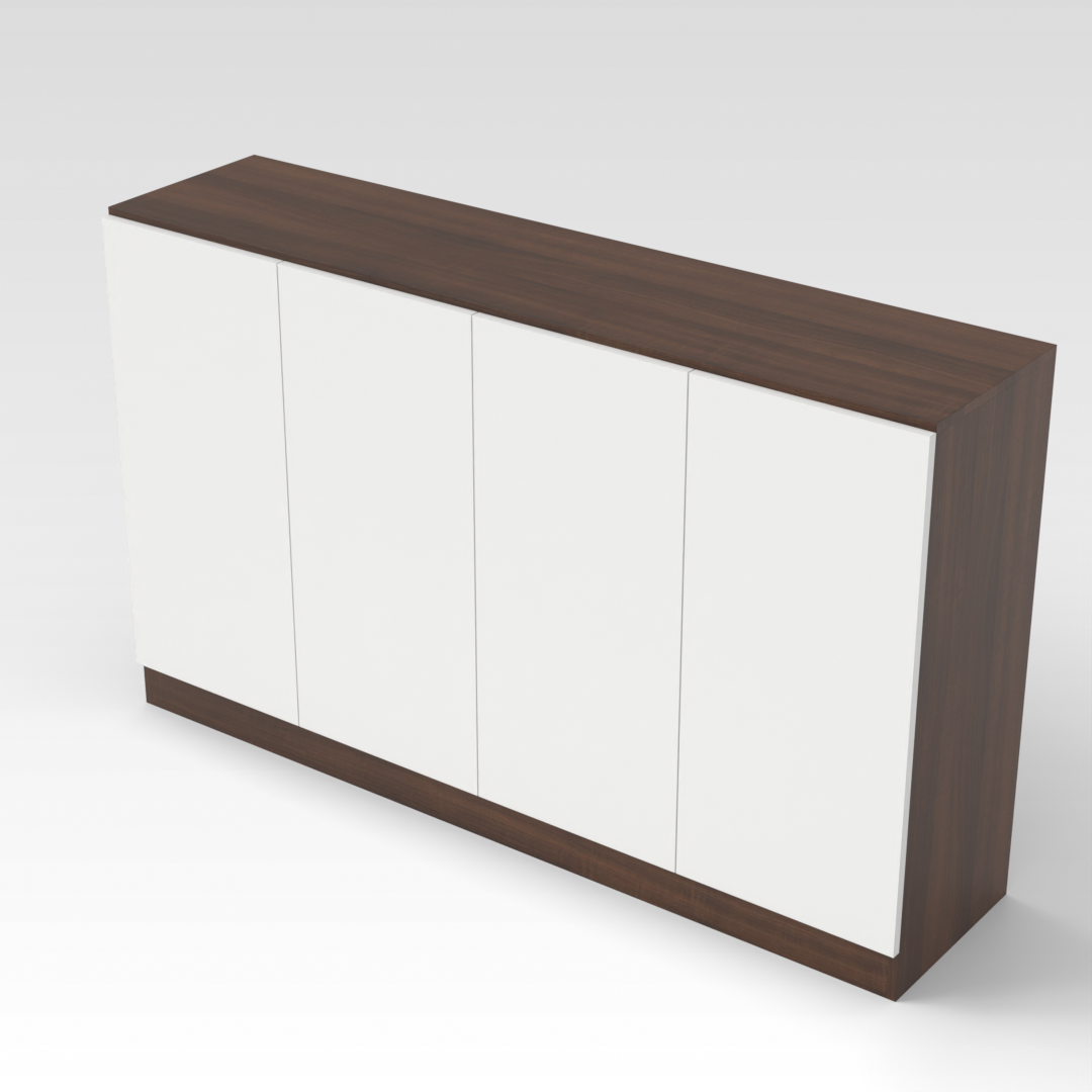 Prairie Oak & Warm White Shoe Cabinet