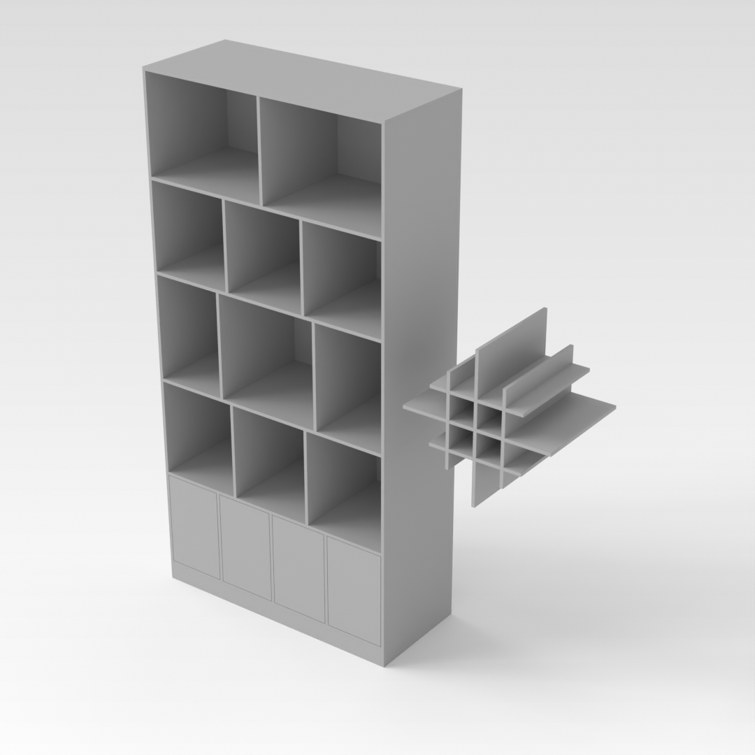 Light Gray Storage Rack