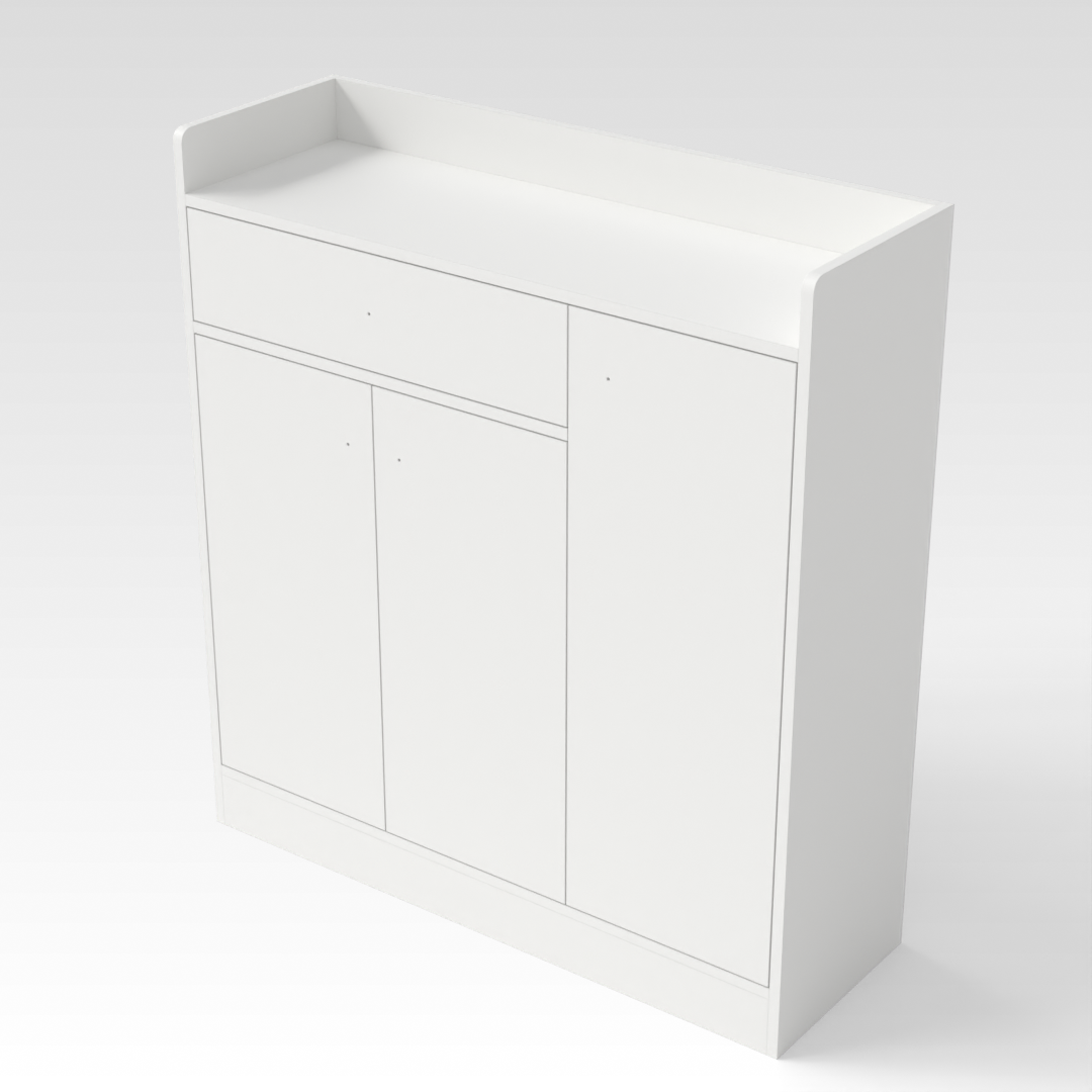 Warm White Shoe Cabinet