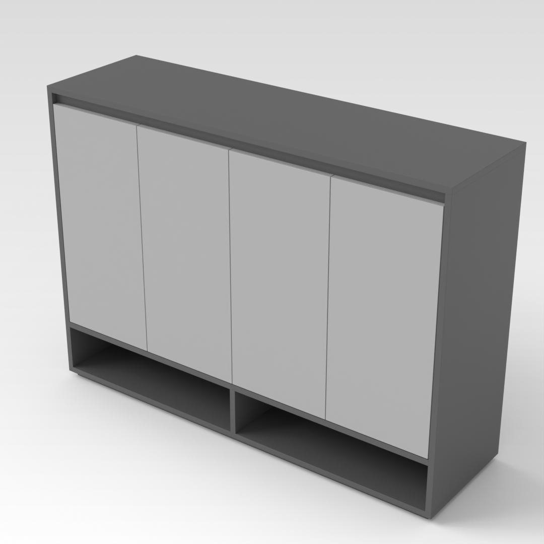 Sky Gray & Light Gray Shoe Cabinet