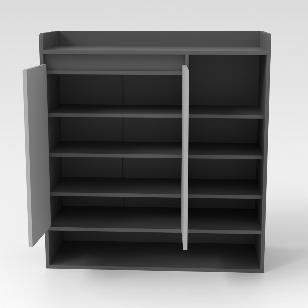 Sky Gray & Light Gray Shoe Cabinet