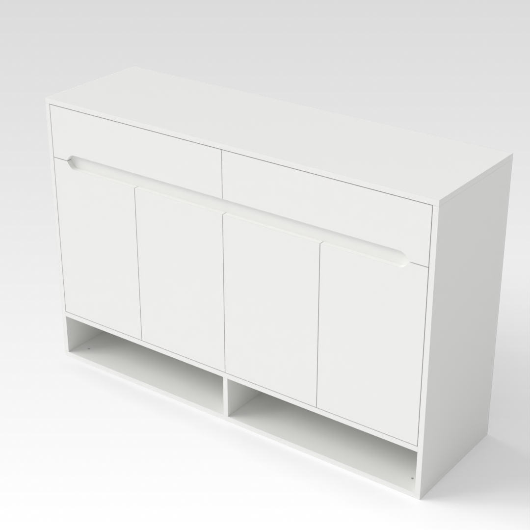 Warm White Shoe Cabinet