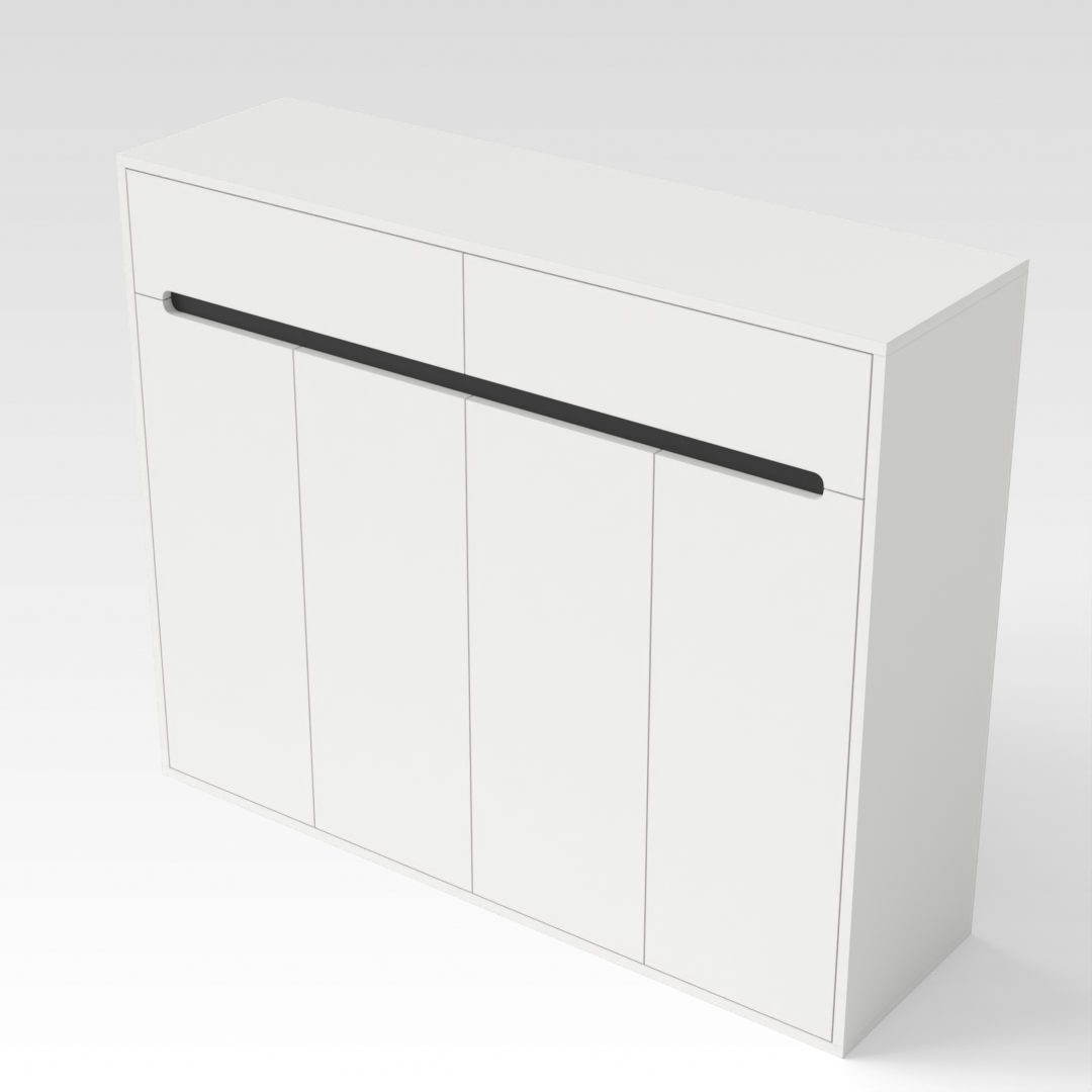Warm White Shoe Cabinet