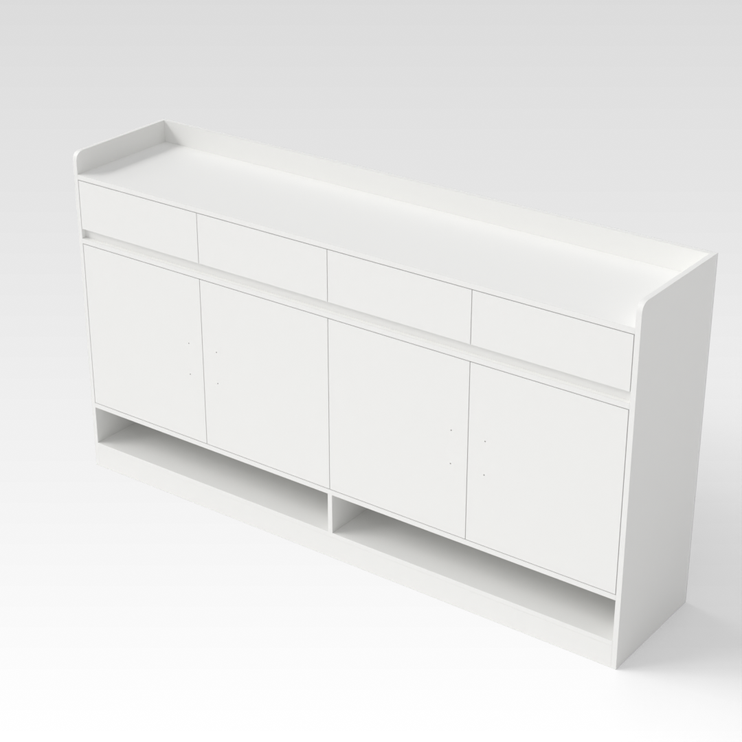 Warm White Shoe Cabinet
