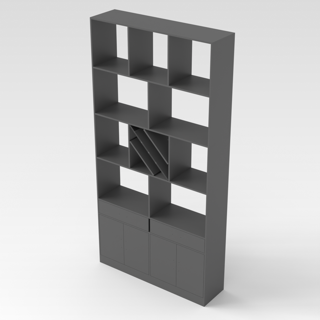 Sky Gray Bookcase