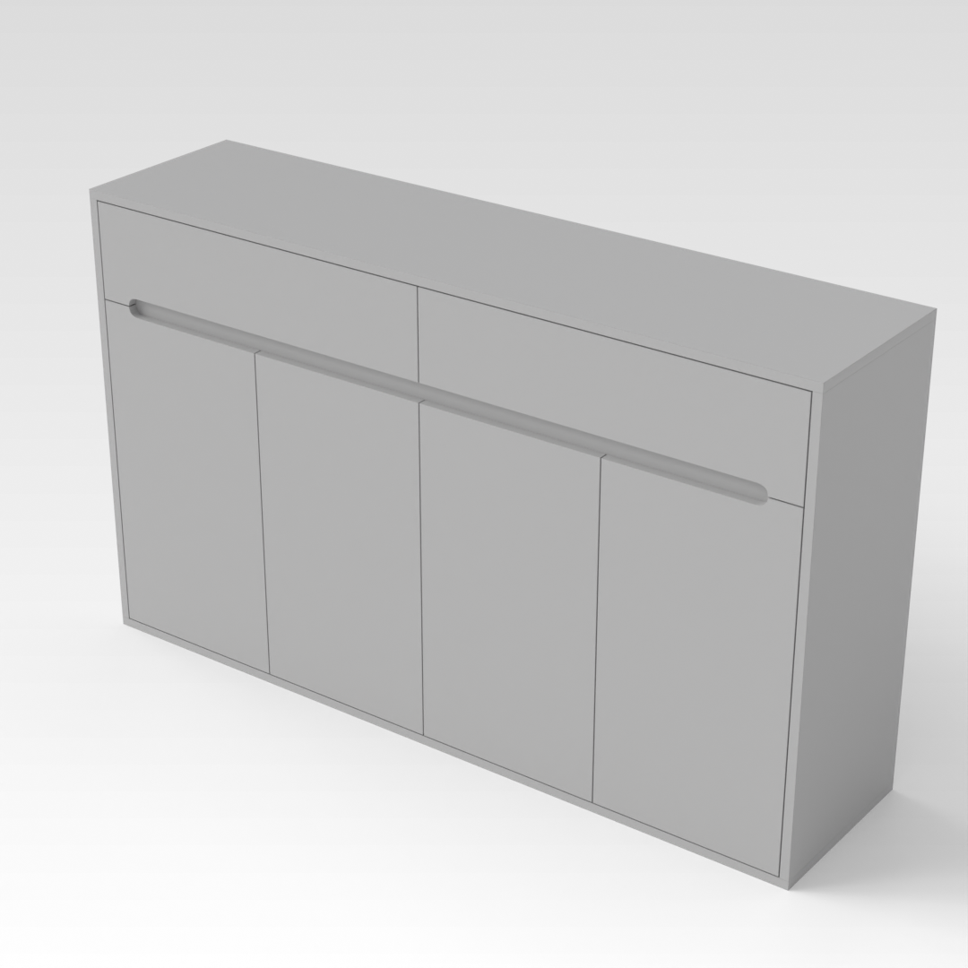 Light Gray Shoe Cabinet