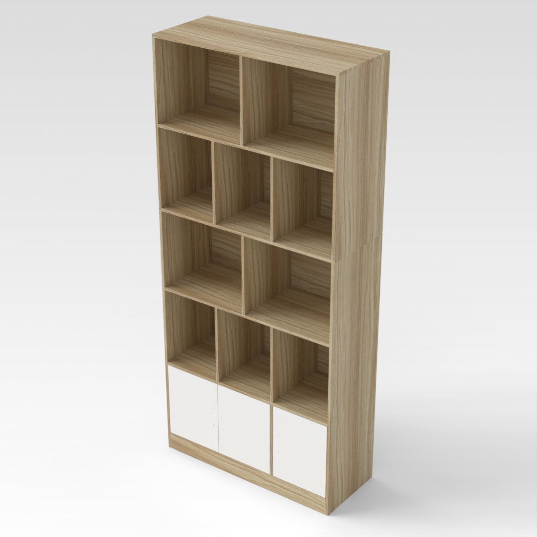 Country Oak & Warm White Sideboard