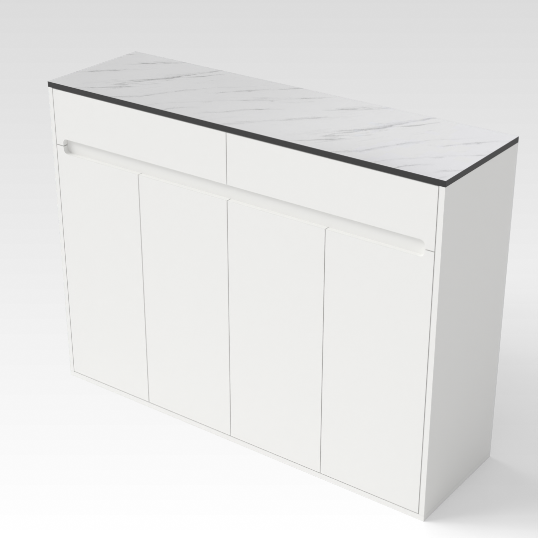 Warm White Shoe Cabinet