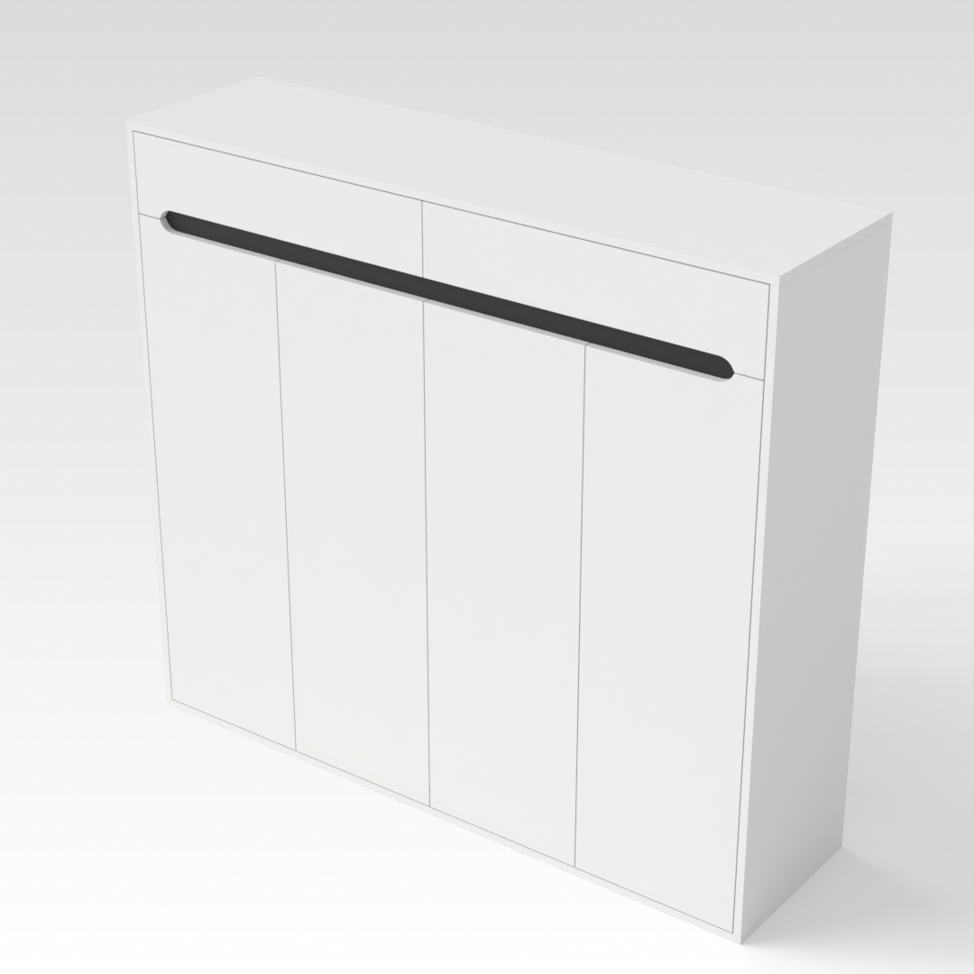 Warm White Shoe Cabinet
