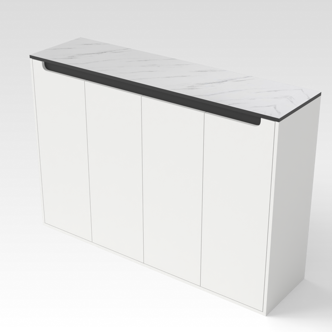 Warm White Shoe Cabinet