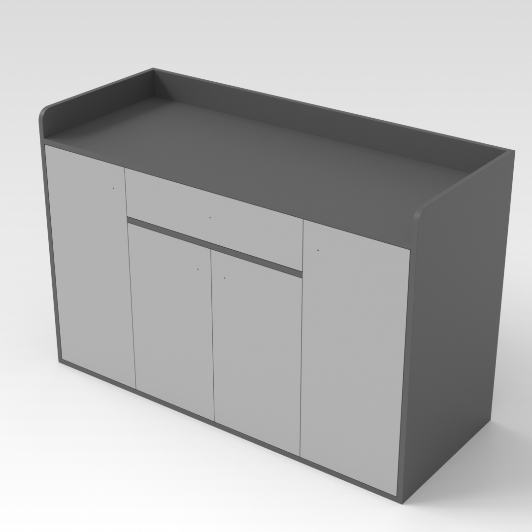 Sky Gray & Light Gray Shoe Cabinet