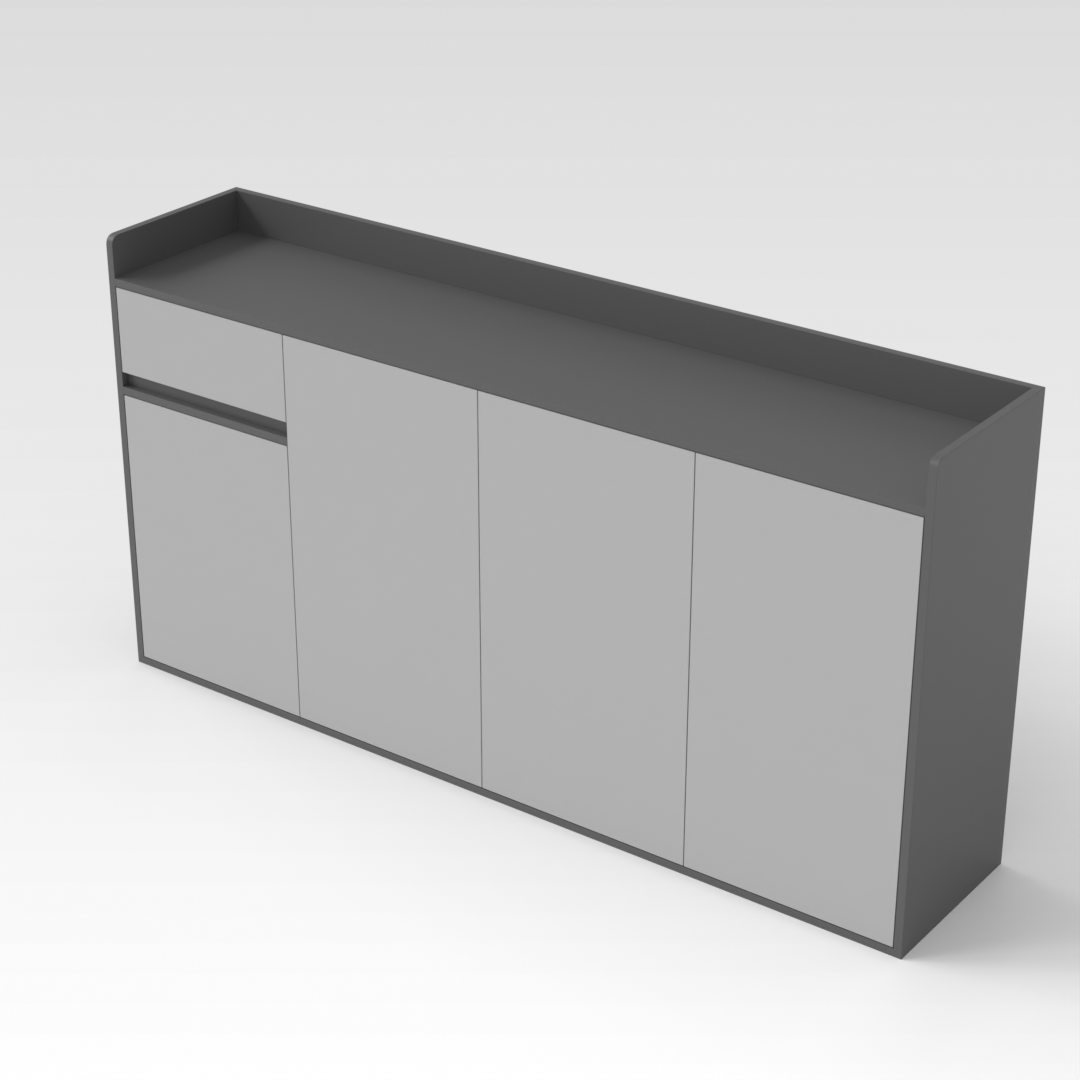Sky Gray & Light Gray Shoe Cabinet