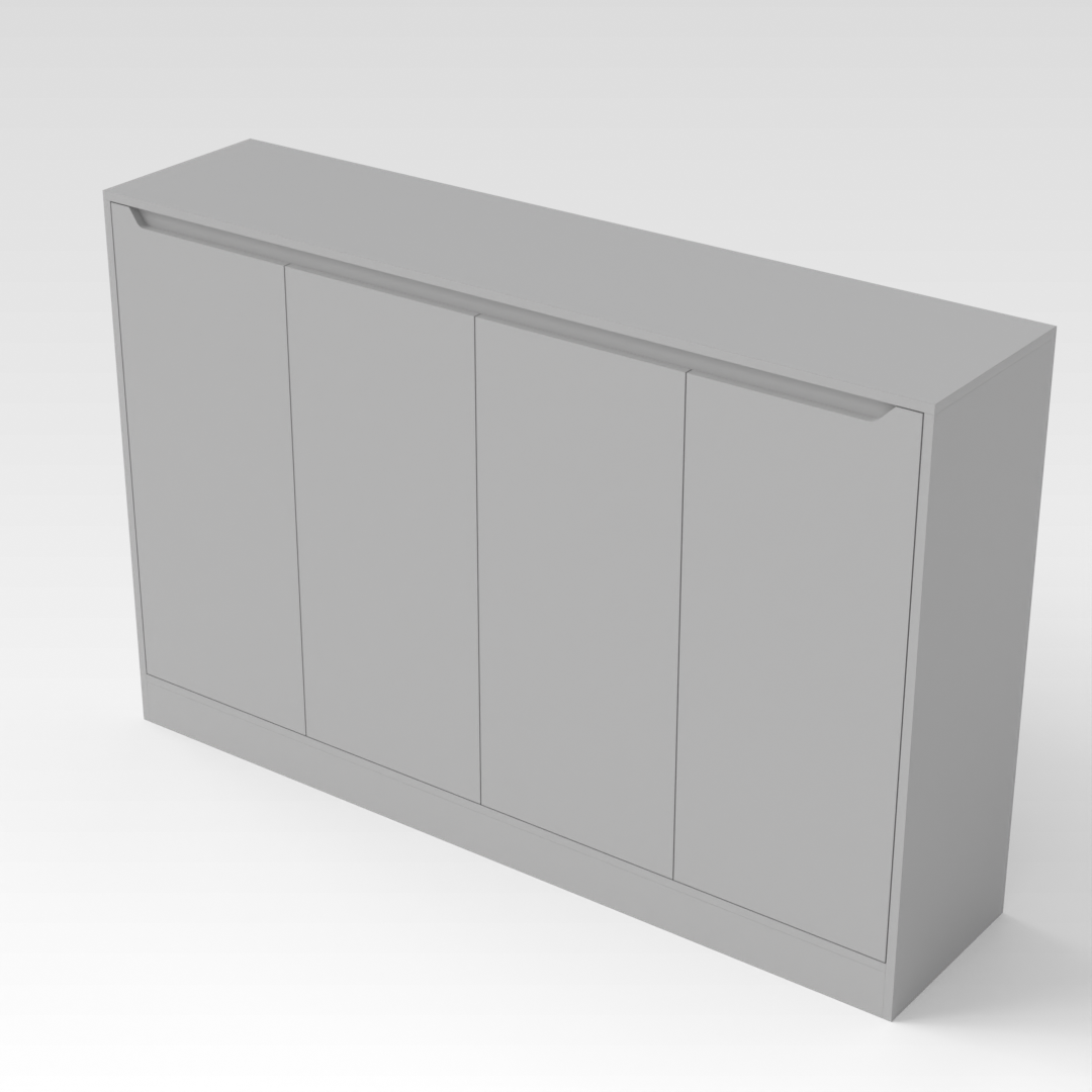 Light Gray Desktop Hutch