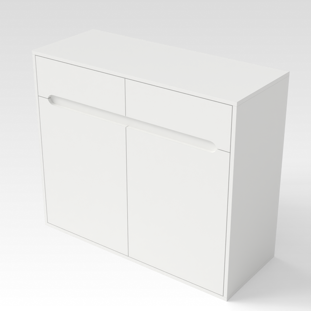 Warm White Storage Rack