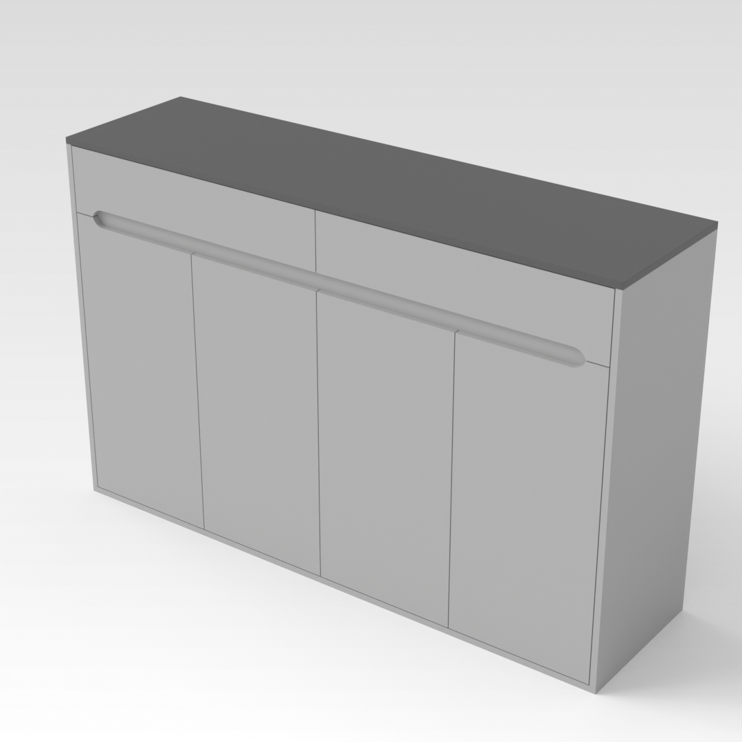 Light Gray & Sky Gray Shoe Cabinet