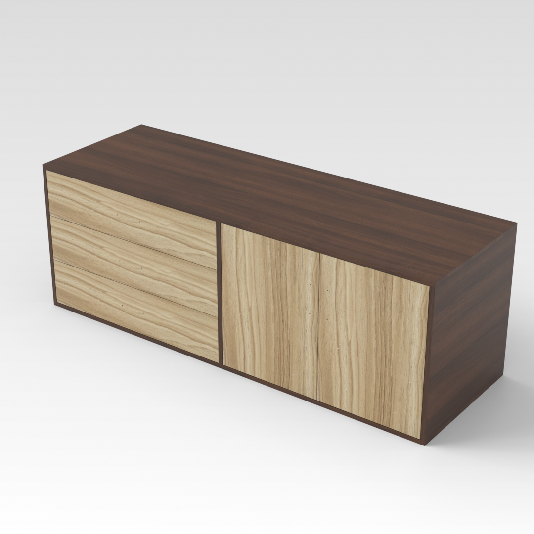 Prairie Oak & Country Oak Accent Cabinet