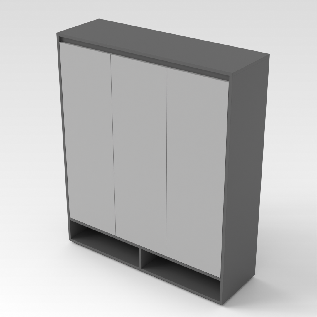 Sky Gray & Light Gray Shoe Cabinet