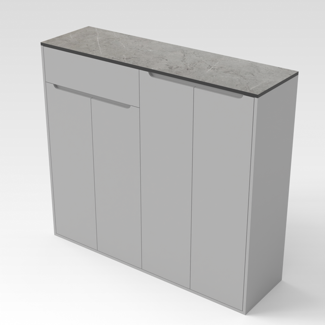 Light Gray Shoe Cabinet