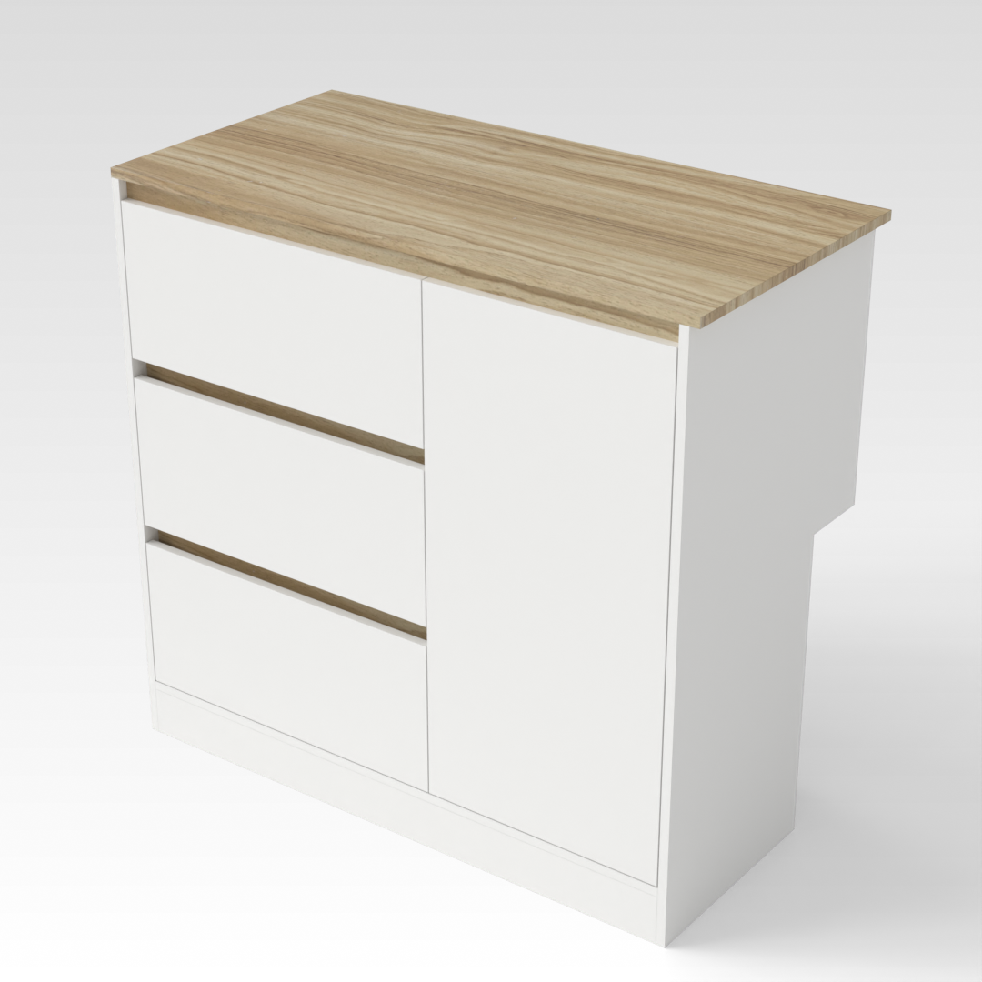 Warm White Shoe Cabinet