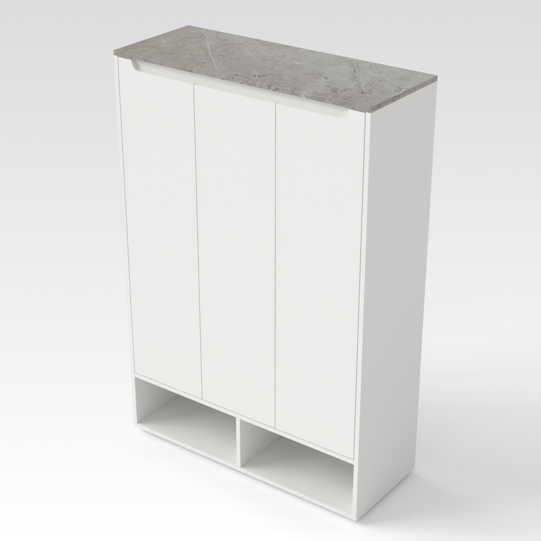 Warm White Shoe Cabinet