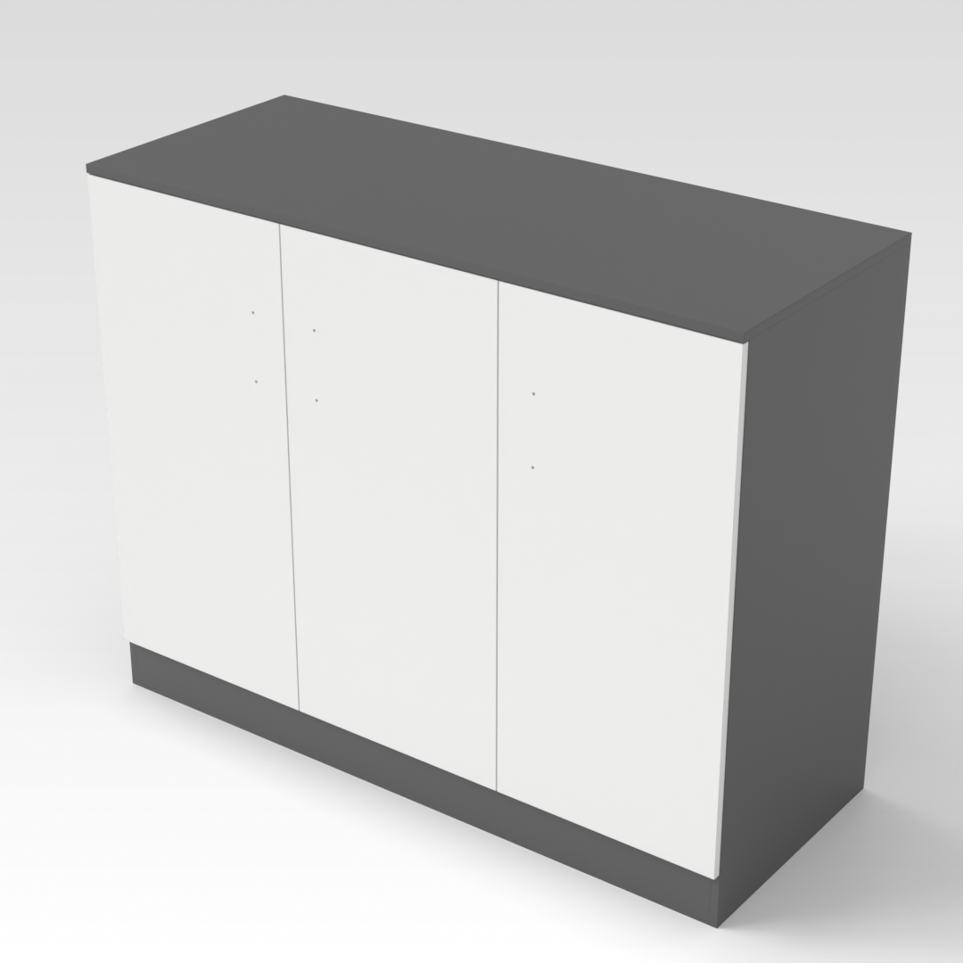 Sky Gray & Warm White Sideboard
