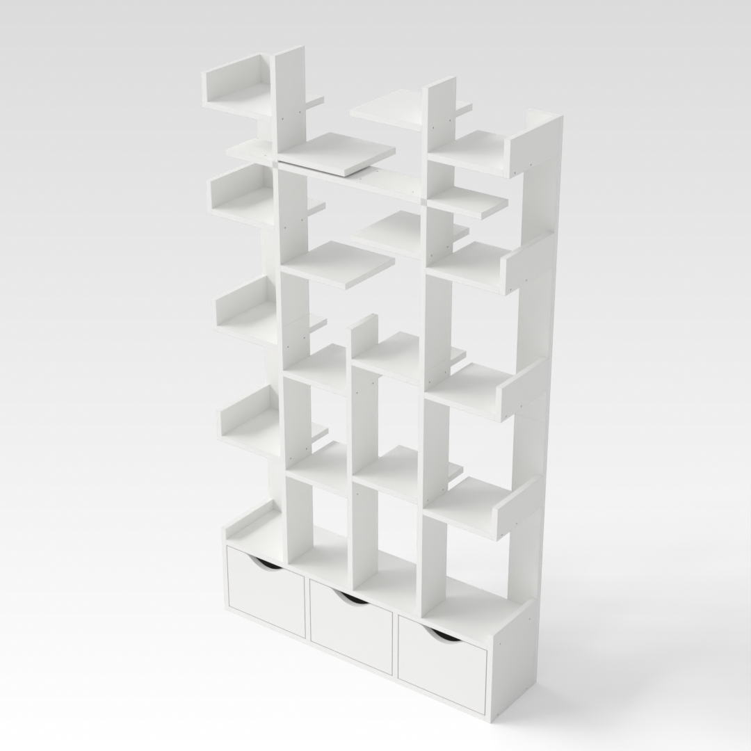 Warm White Storage Rack