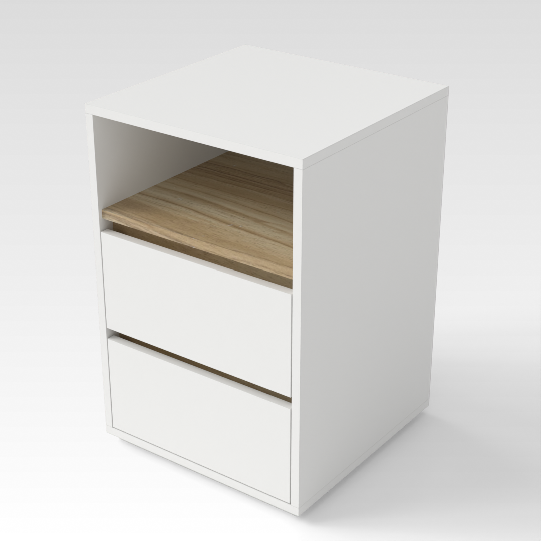 Warm White & Country Oak Dresser