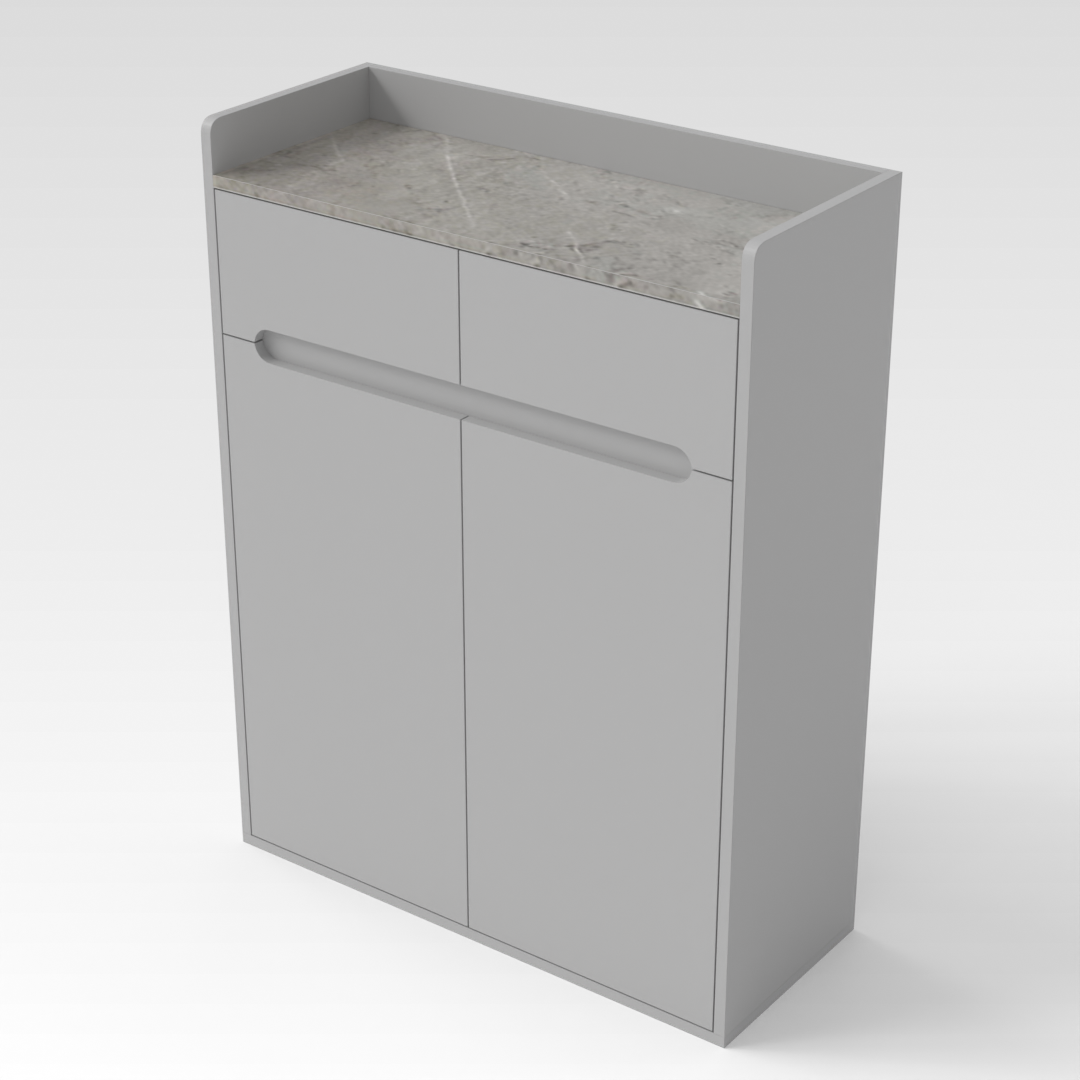 Light Gray Shoe Cabinet