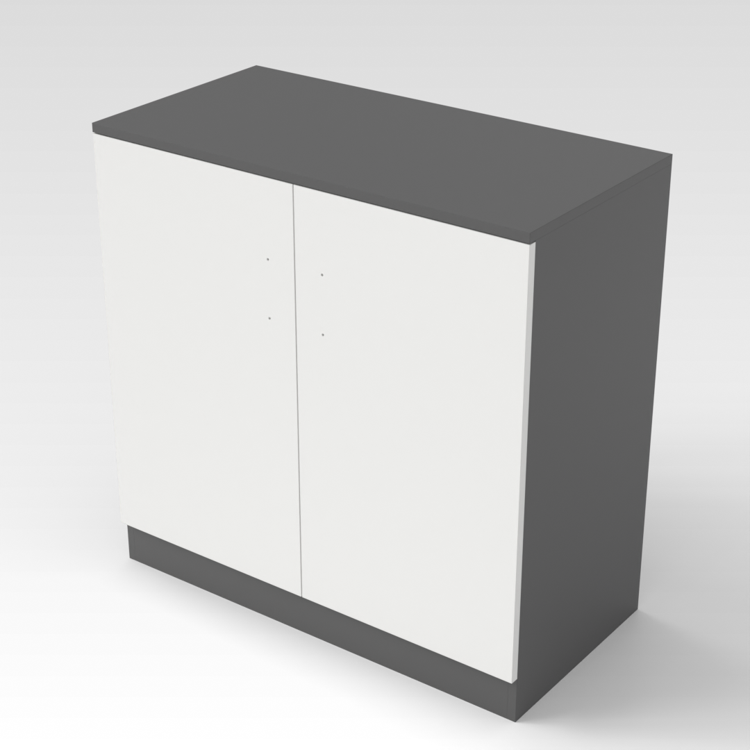 Sky Gray & Warm White Sideboard