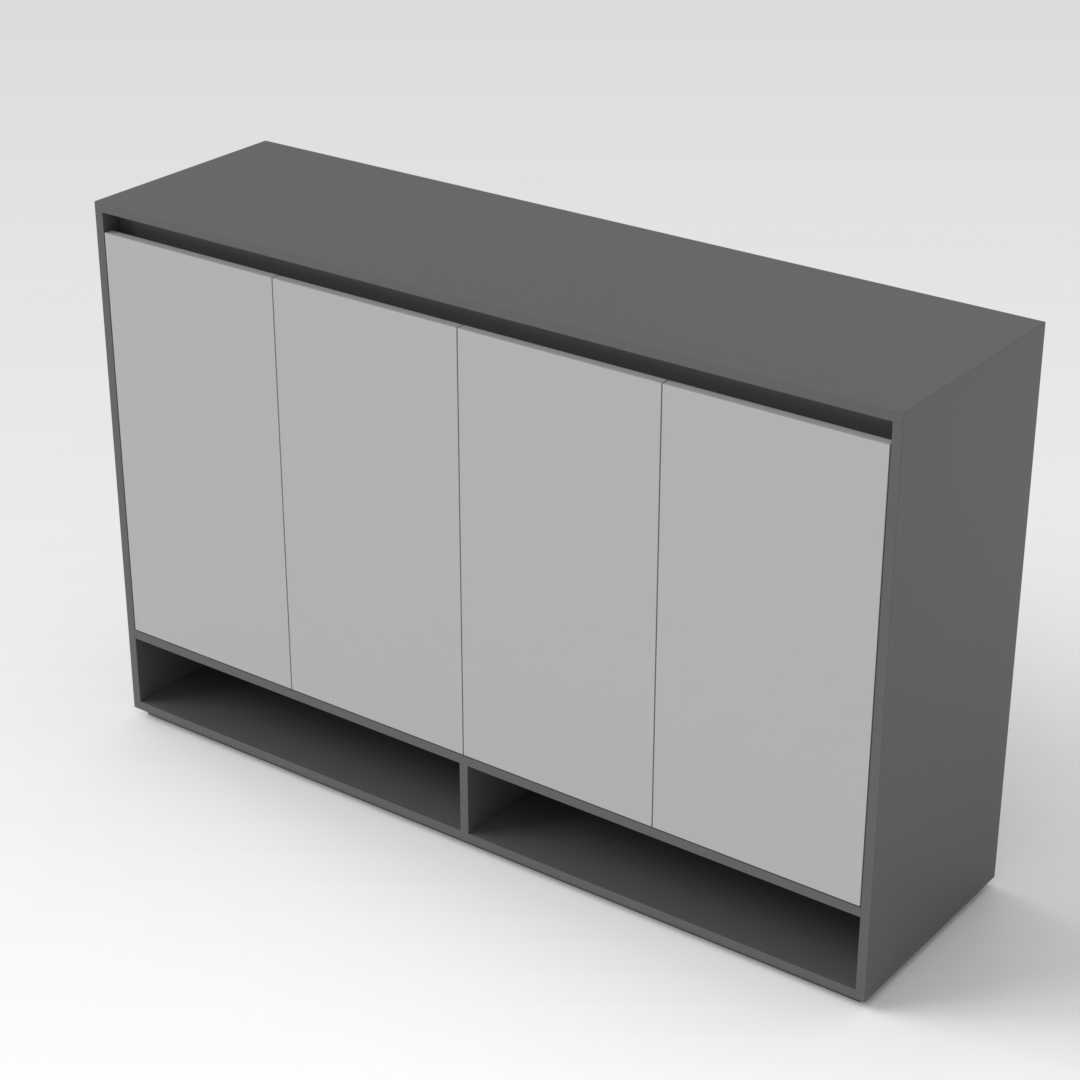Sky Gray & Light Gray Shoe Cabinet