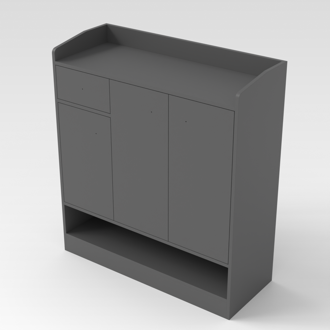 Sky Gray Shoe Cabinet