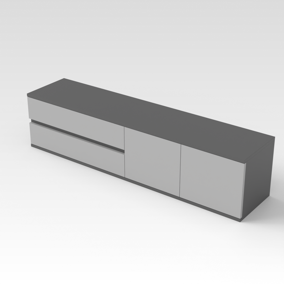 Sky Gray & Light Gray TV Stand