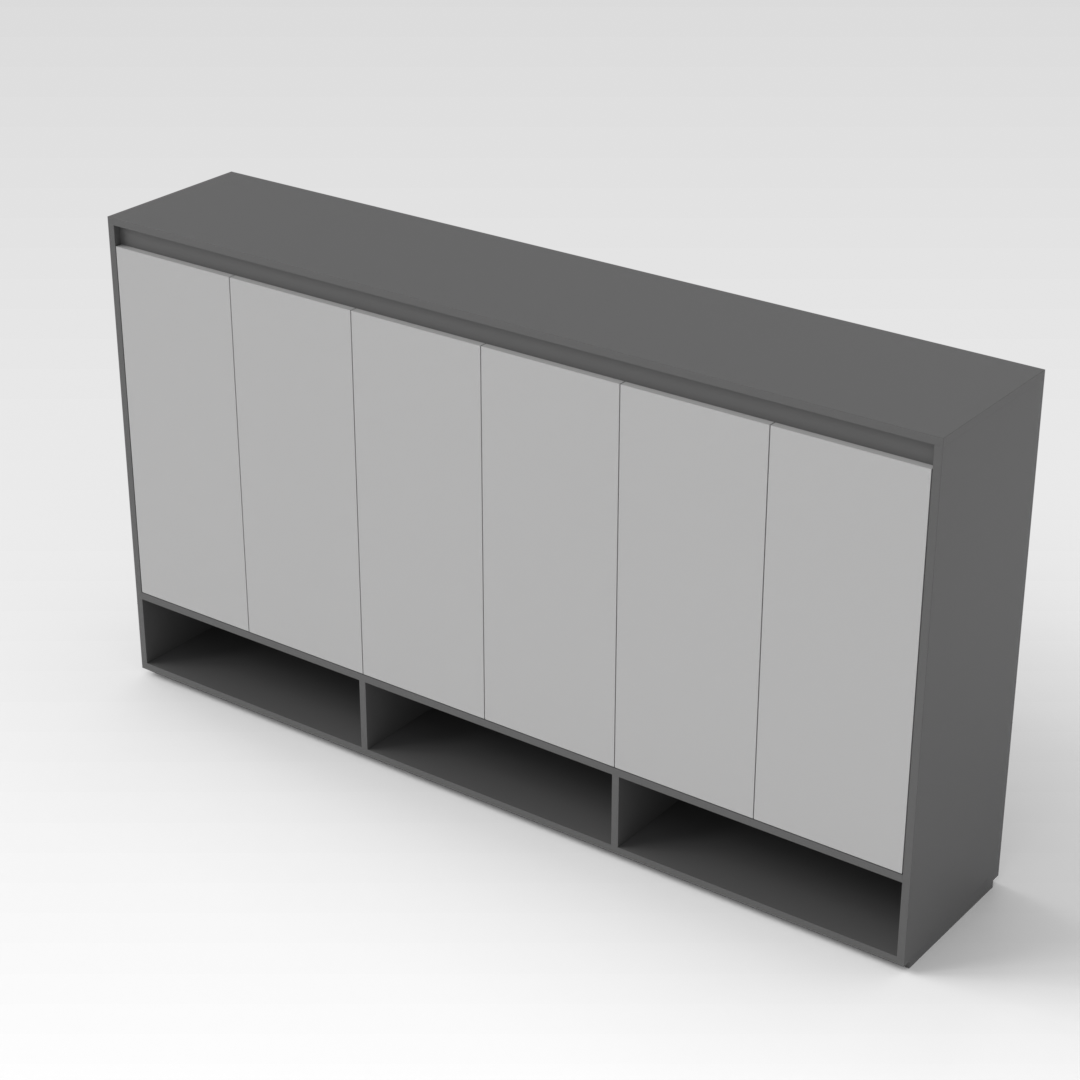 Sky Gray & Light Gray Shoe Cabinet
