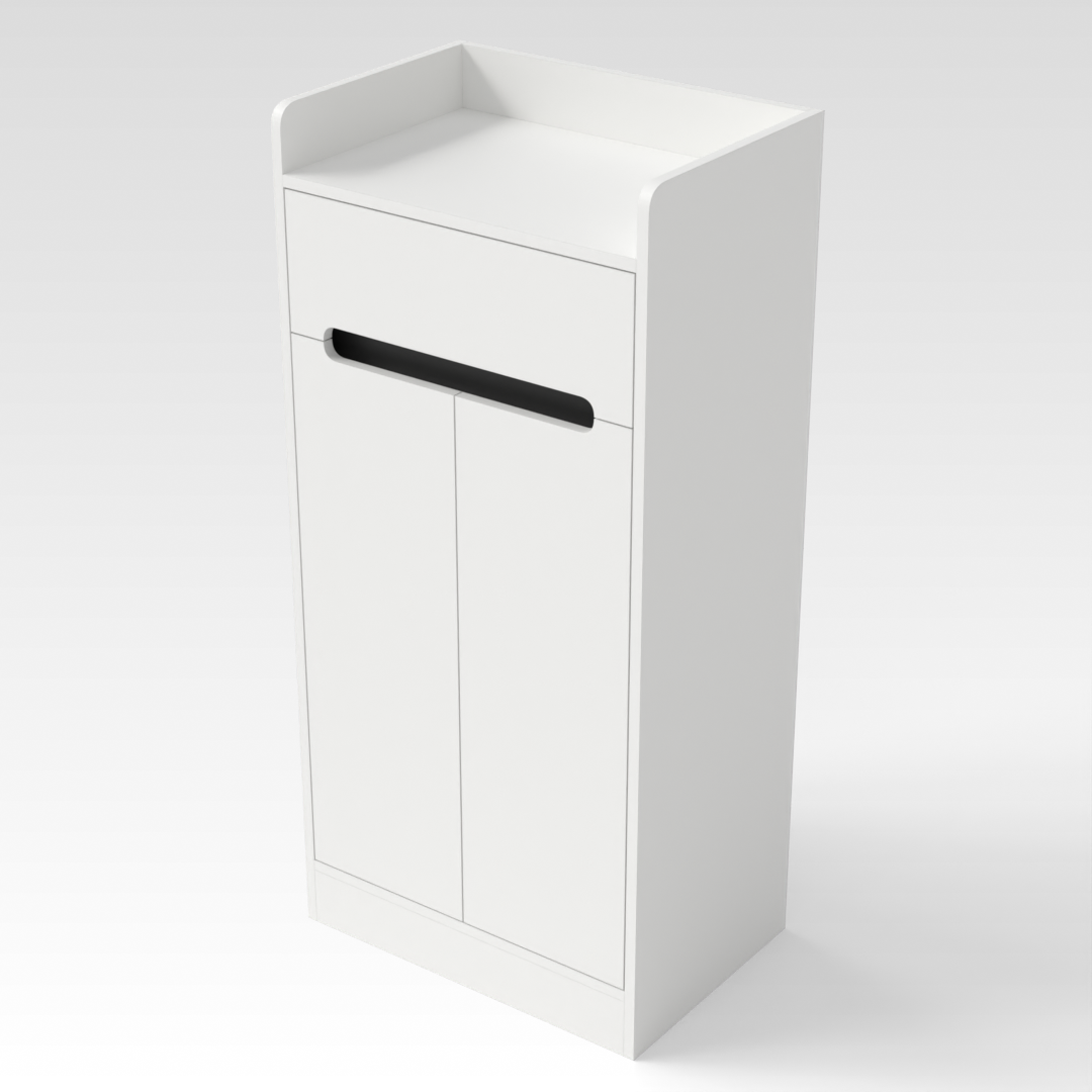 Warm White Shoe Cabinet