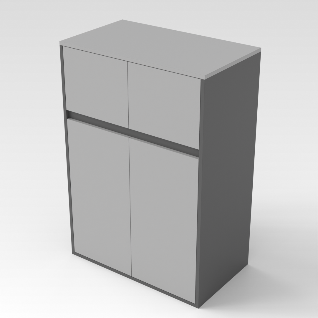 Sky Gray & Light Gray Shoe Cabinet