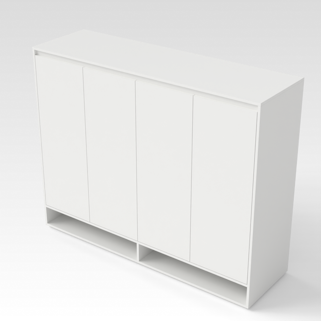 Warm White Shoe Cabinet