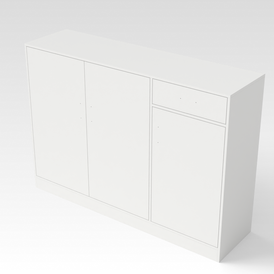 Warm White Shoe Cabinet