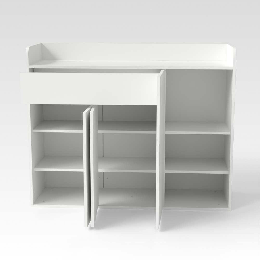 Warm White Shoe Cabinet