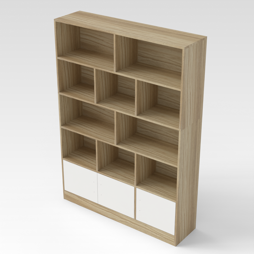 Country Oak & Warm White Sideboard