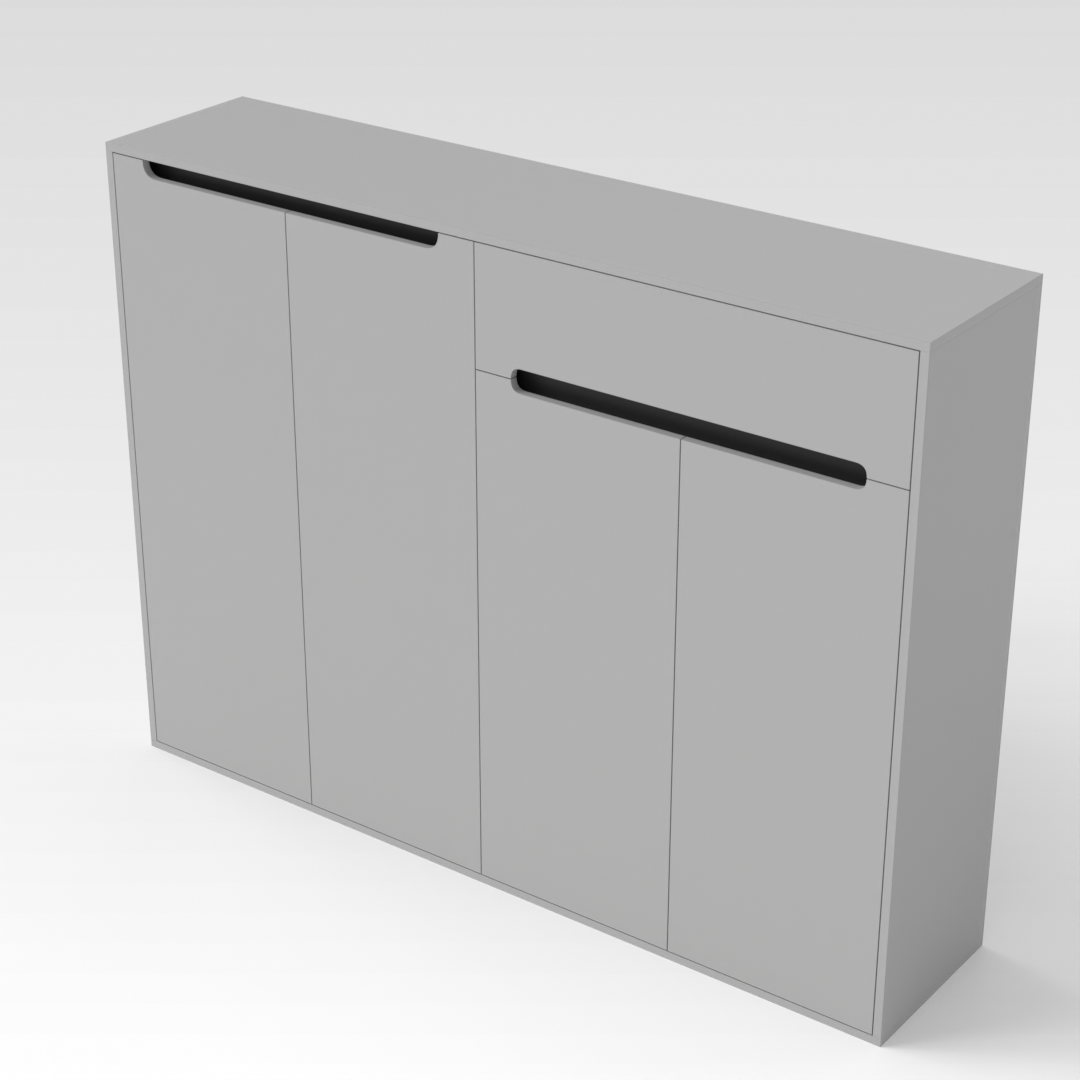Light Gray Shoe Cabinet