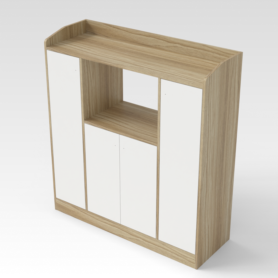 Warm White & Country Oak Dresser