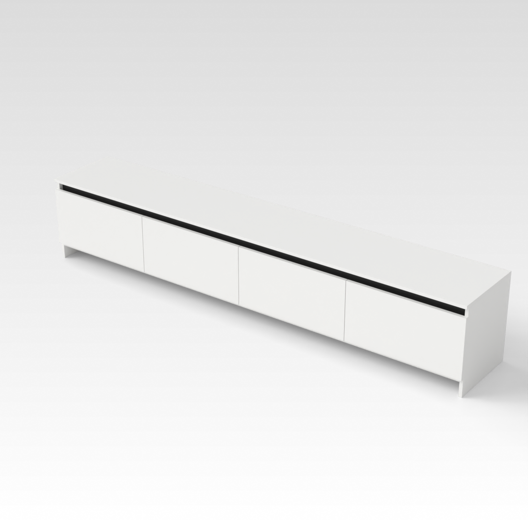 Warm White TV Stand