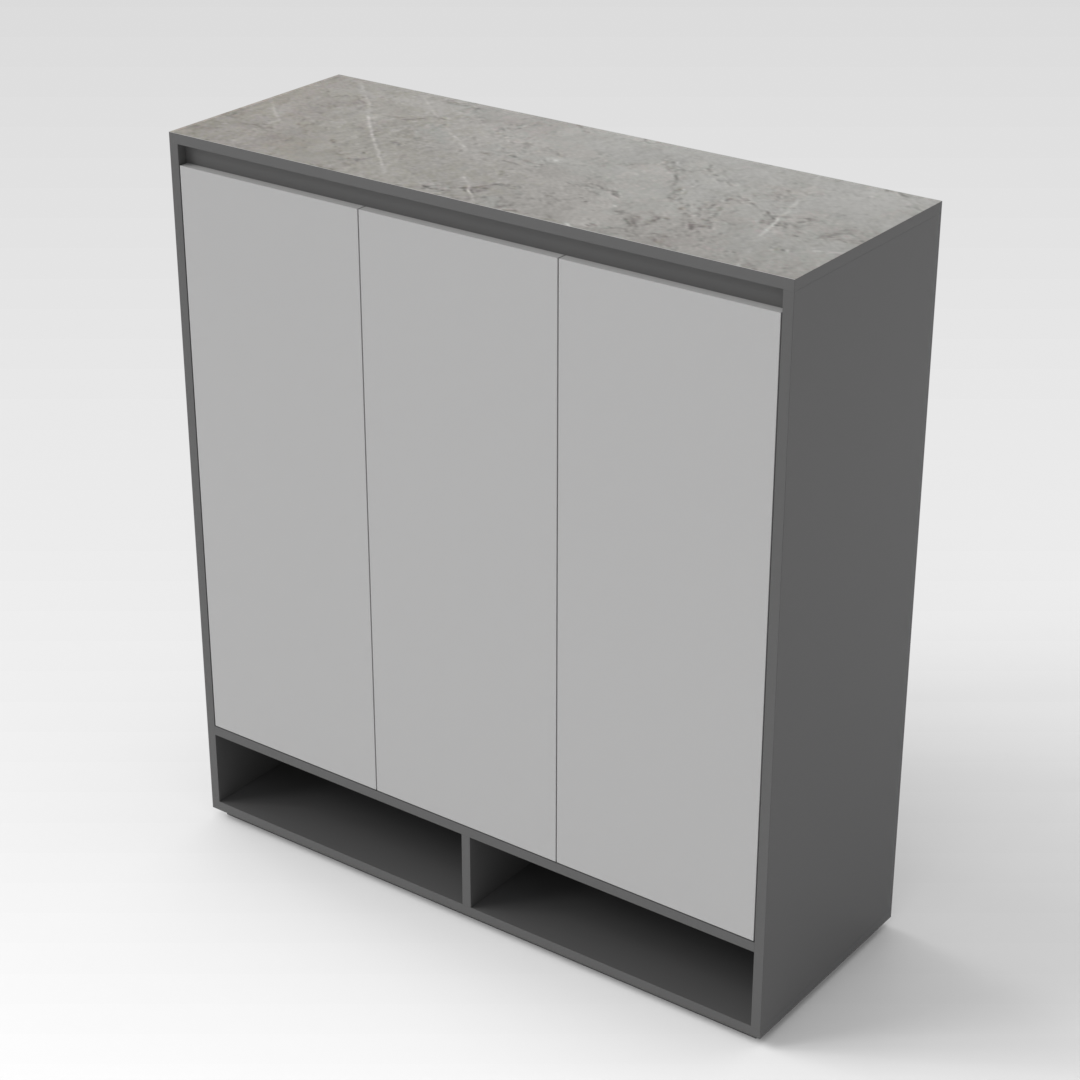 Sky Gray & Light Gray Sideboard