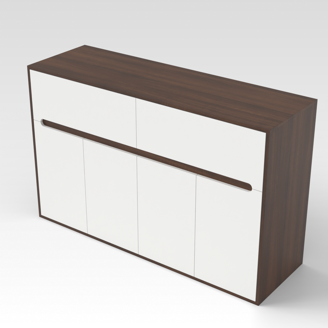 Prairie Oak & Warm White Dresser