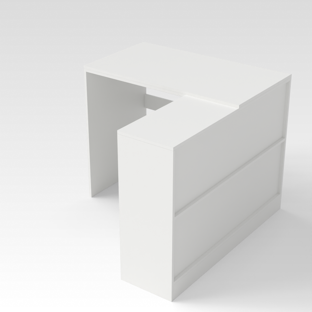 Warm White Computer Desk