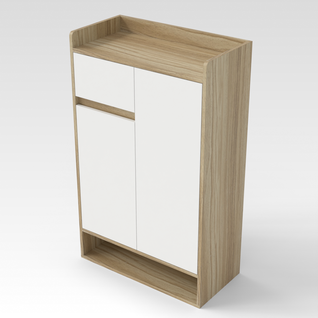 Country Oak Shoe Cabinet