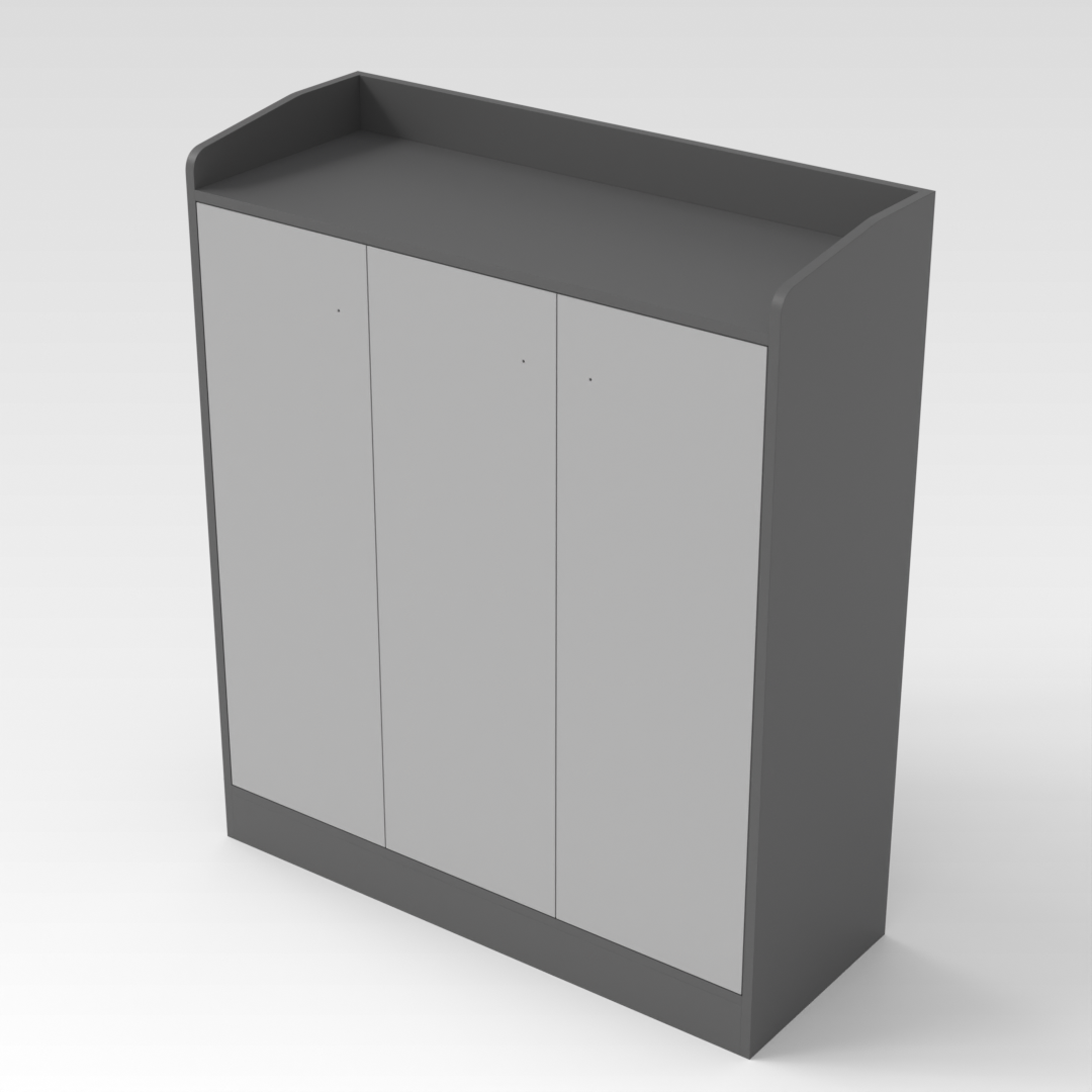 Sky Gray & Light Gray Shoe Cabinet